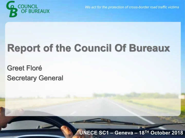 report of the council of bureaux