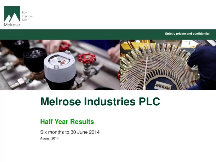 melrose industries plc