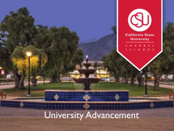 University Advancement  UA Mission Statement  To engage alumni,  community stakeholders and