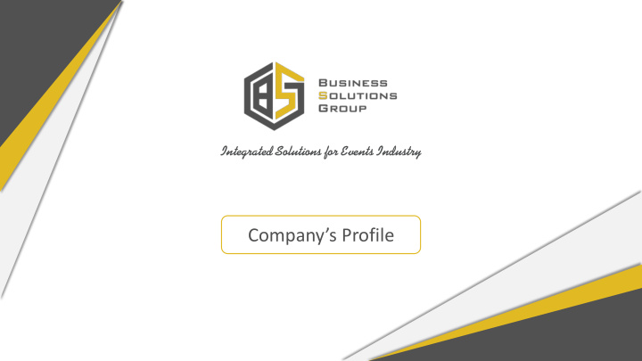 company s profile who are we