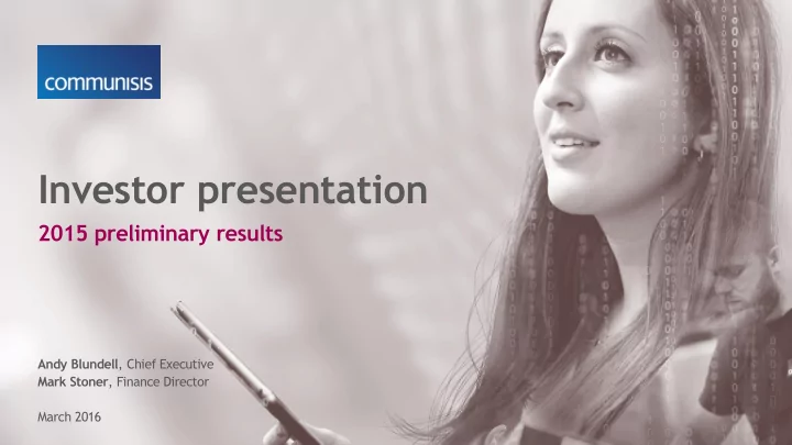 investor presentation