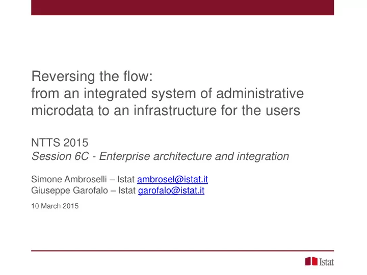 from an integrated system of administrative