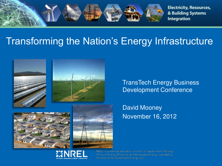 transforming the nation s energy infrastructure