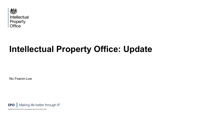 intellectual property office update