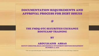 @  THE FMDQ OTC SECURITIES EXCHANGE  BOOTCAMP TRAINING  BY  ABDULKADIR  ABBAS  DEPUTY