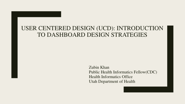 user centered design ucd introduction to dashboard design