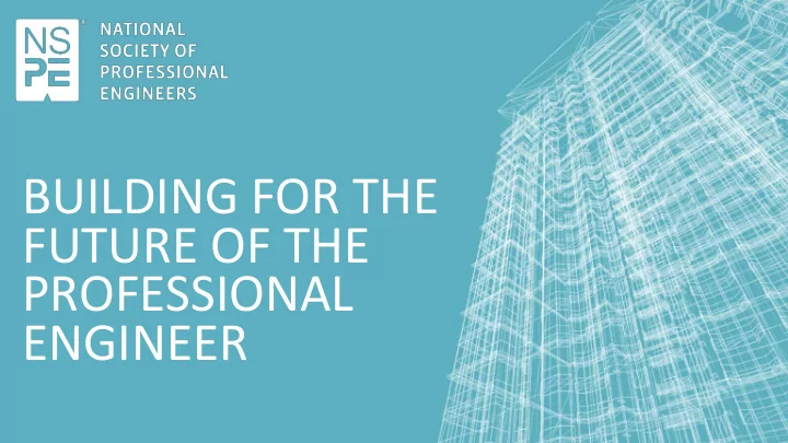 building for the future of the