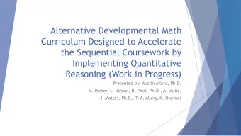 the Sequential Coursework by  Implementing Quantitative  Reasoning (Work in Progress)  Presented