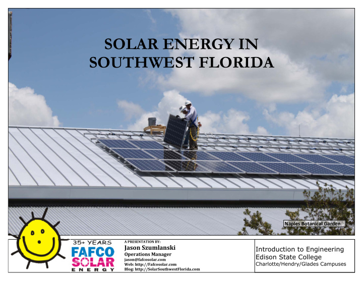 solar energy in southwest florida