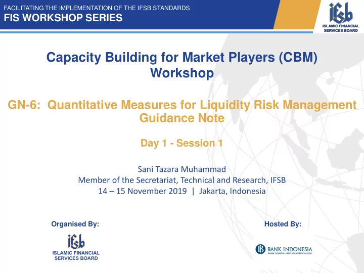 capacity building for market players cbm workshop