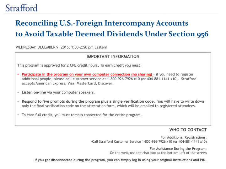 reconciling u s foreign intercompany accounts to avoid