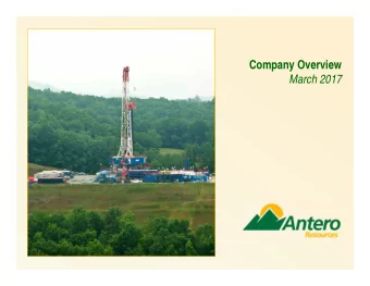 Company Overview  March 2017  FORWARD-LOOKING STATEMENTS  This presentation contains