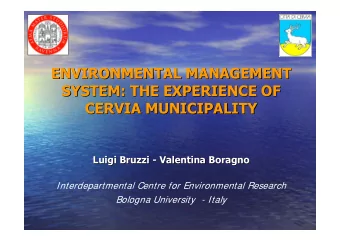 ENVIRONMENTAL MANAGEMENT  ENVIRONMENTAL MANAGEMENT  SYSTEM: THE EXPERIENCE OF  SYSTEM: THE