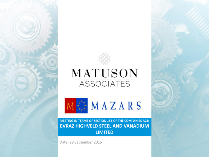 evraz highveld steel and vanadium limited