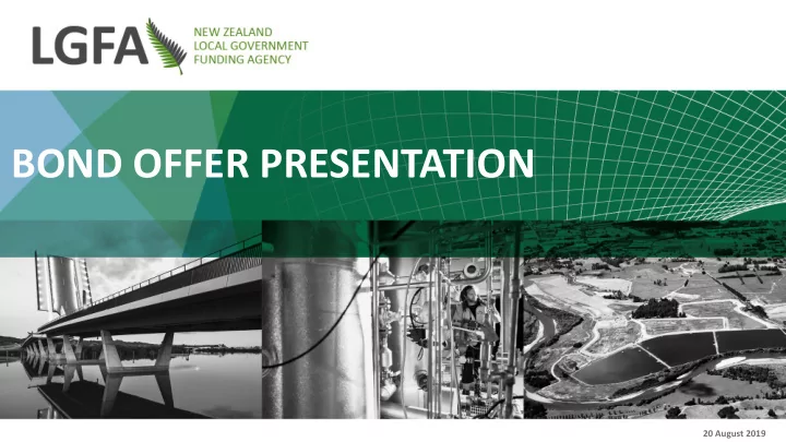 bond offer presentation
