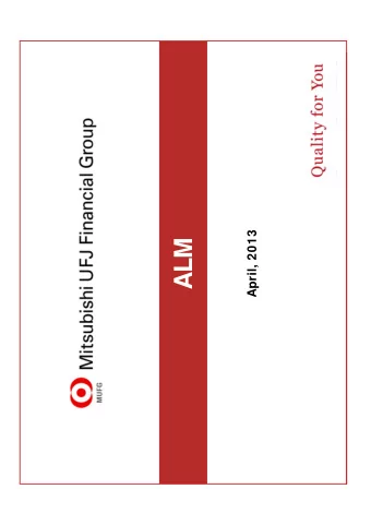 ALM This document contains forward - looking statements in regard to forecasts,  targets and plans