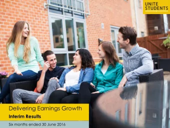 Delivering Earnings Growth  Interim Results  Six months ended 30 June 2016  CONTINUED STRONG