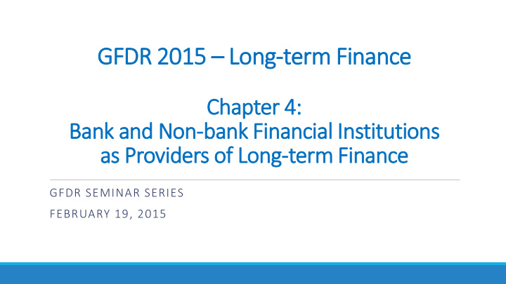 gfdr 2015 long term finance