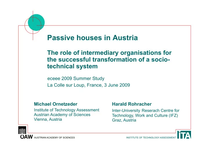 passive houses in austria