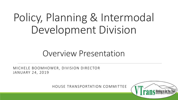 policy planning intermodal development division