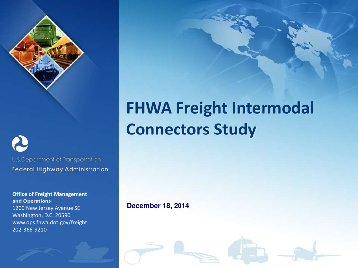 fhwa freight intermodal connectors study
