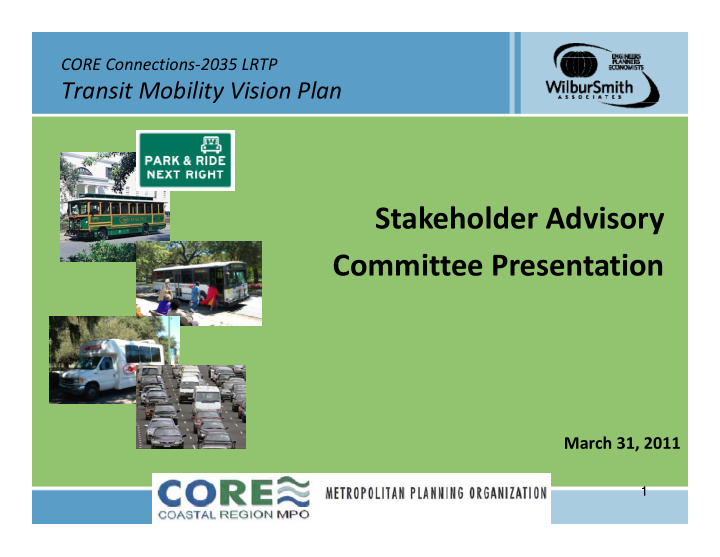 stakeholder advisory committee presentation