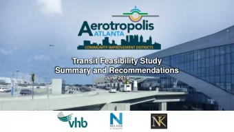 Transit Feasibility Study  Summary and Recommendations  June 2019  BUILDING THE VISION  Vision