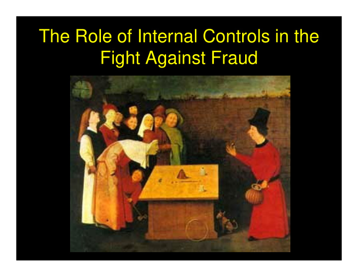 the role of internal controls in the fight against fraud
