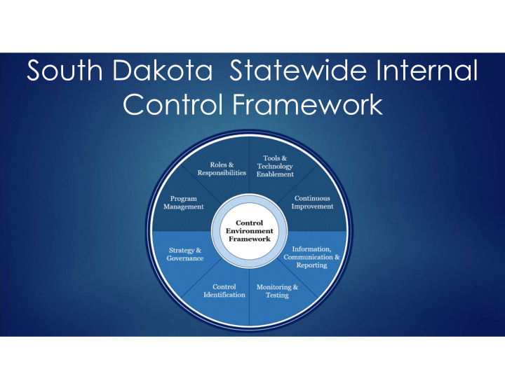 south dakota statewide internal control framework overview