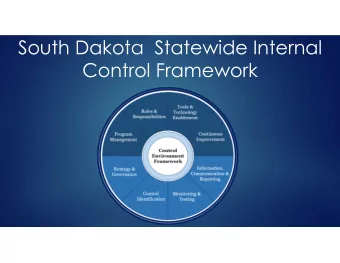 South Dakota  Statewide Internal  Control Framework  Overview  1  Introductions  History and