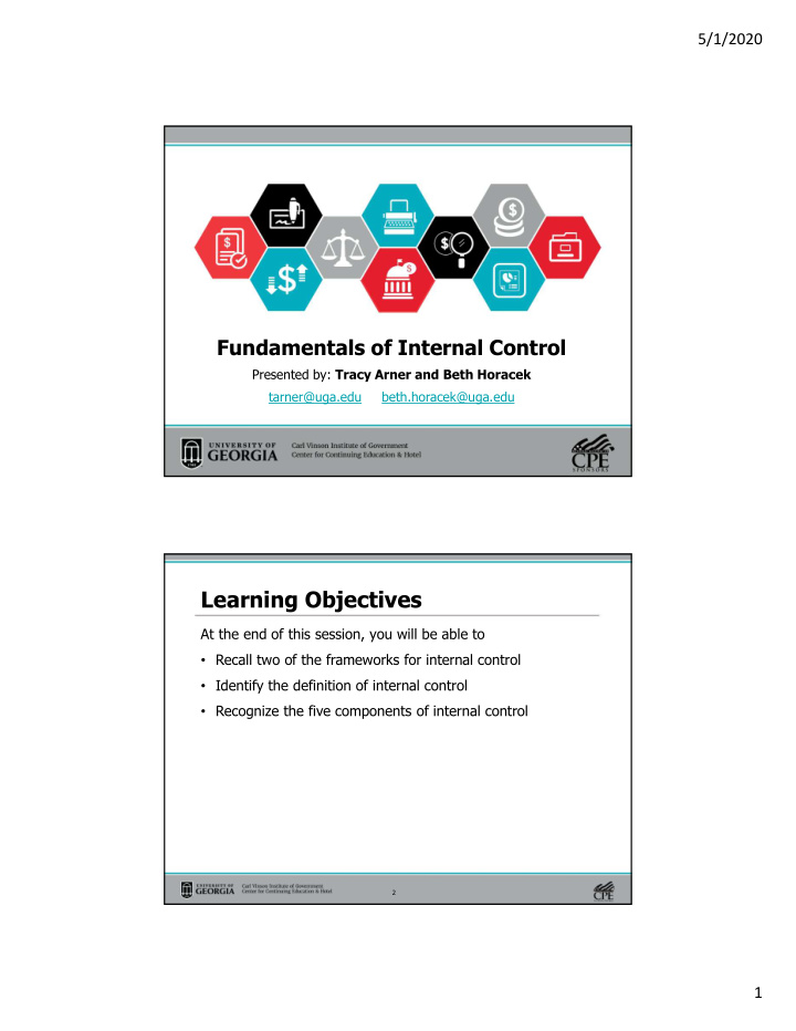 learning objectives