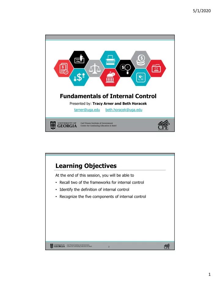 learning objectives
