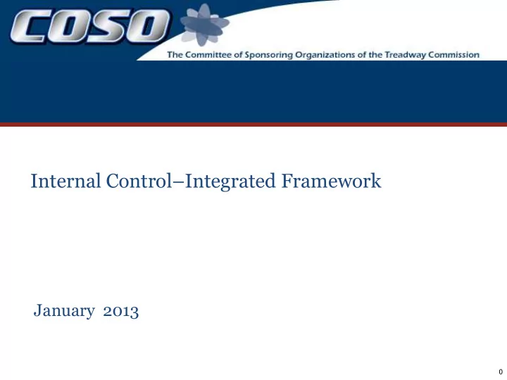 internal control integrated framework