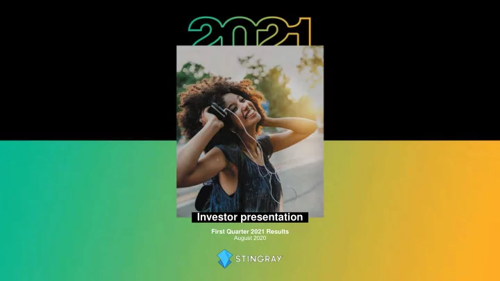 investor presentation