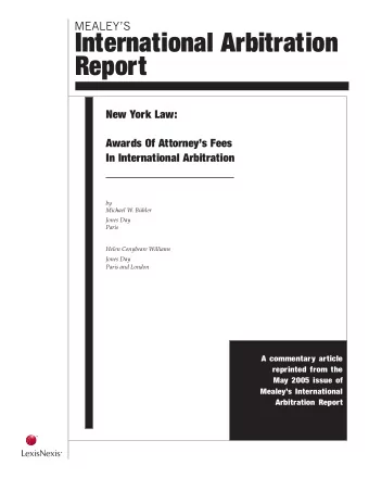 InternationalArbitration  ArbitrationReport  MealeysInternational