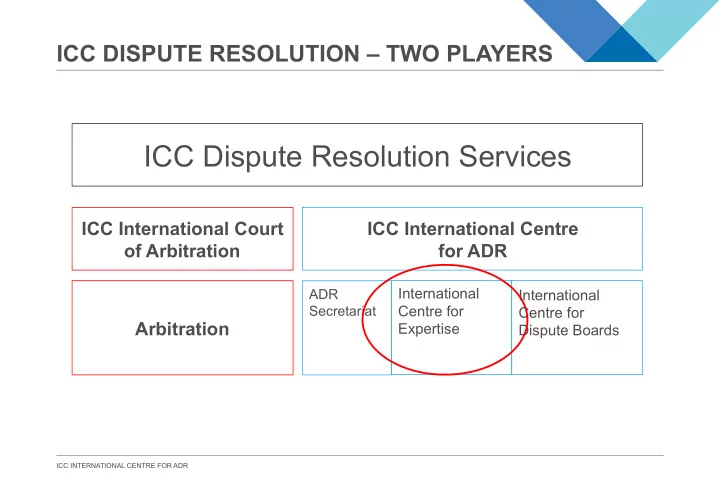 icc dispute resolution services