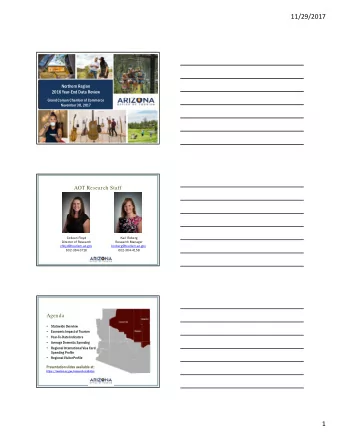11/29/2017  Northern Region  2016 Year-End Data Review  Grand Canyon Chamber of Commerce  November