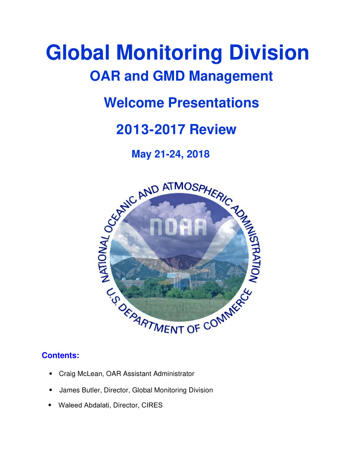 global monitoring division