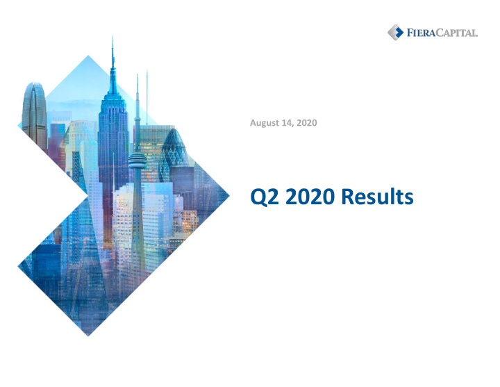 q2 2020 results important information