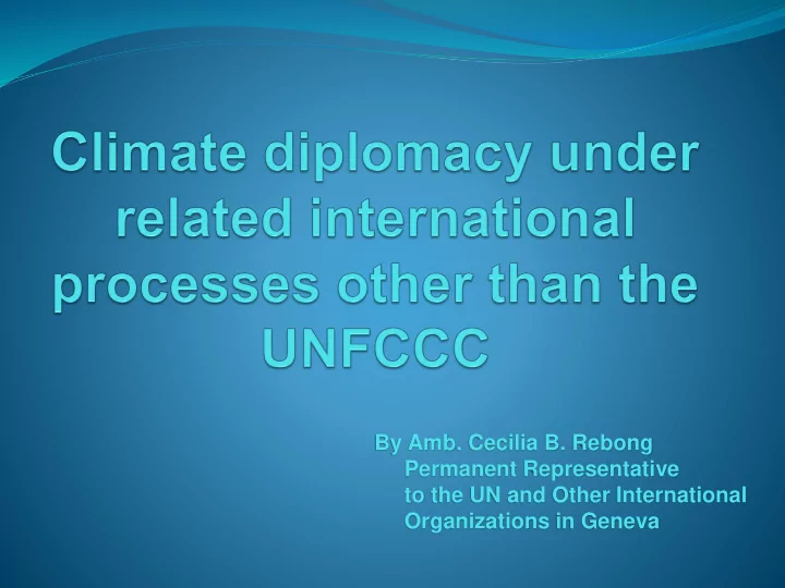by amb cecilia b rebong permanent representative to the
