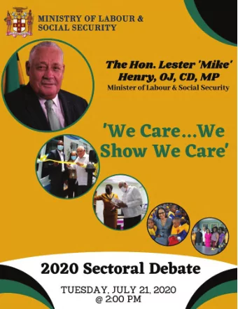 We Care  We Show We Care  2020 Sectoral Debate  TUESDAY, JULY 21, 2020  @ 2:00 PM  WE