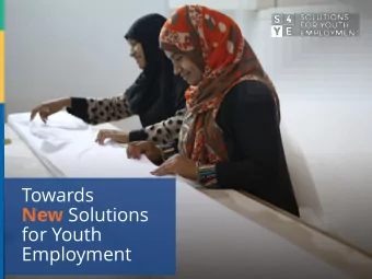Towards New Solutions  for Youth  Employment A Global Crisis  LOW QUALITY  Even if young people
