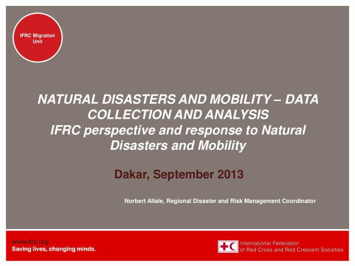 natural disasters and mobility data collection and