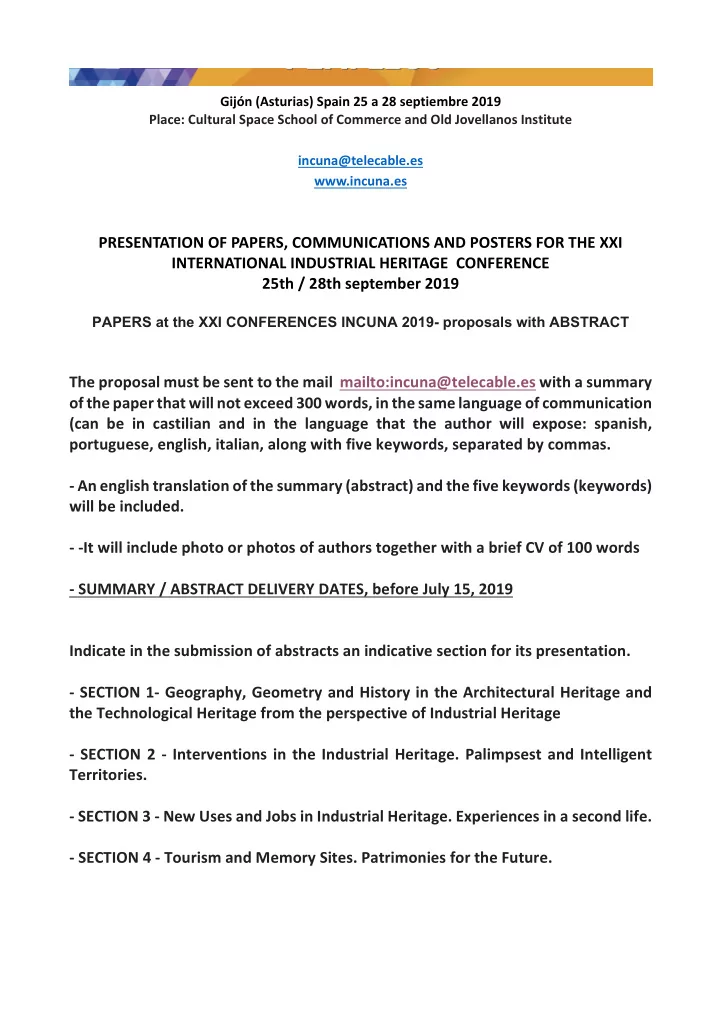 presentation of papers communications and posters for the