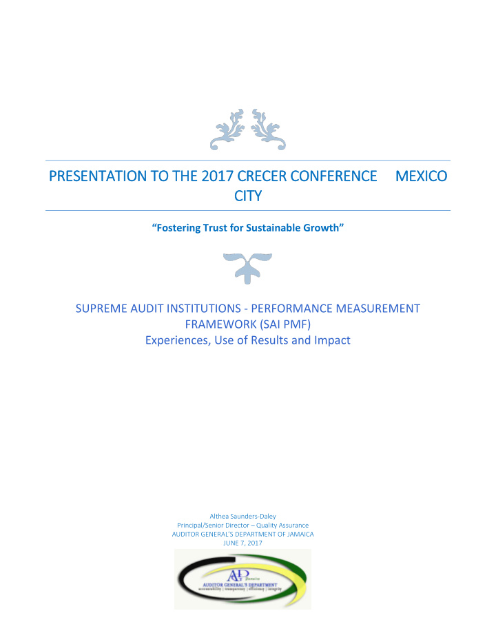 presentation to the 2017 crecer conference mexico city