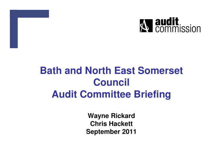 bath and north east somerset council audit committee