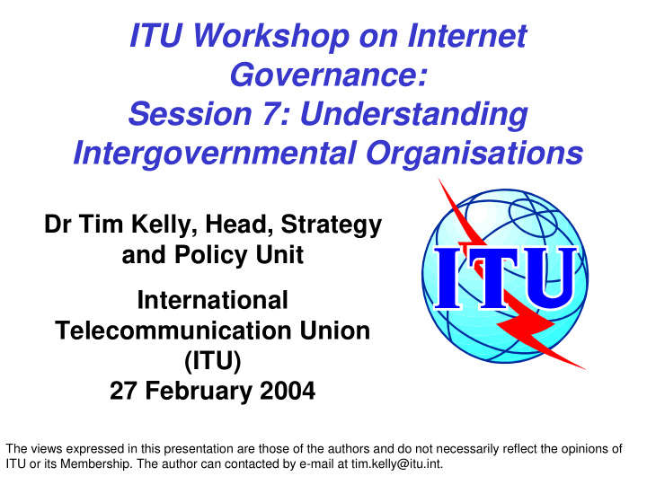 itu workshop on internet governance session 7