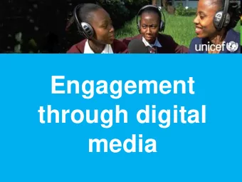 media  The Initiative: Children and Youth  46% of the world  population is now  younger than 25
