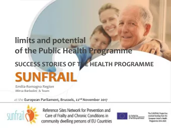 SUNFRAIL  Emilia-Romagna Region  Mirca Barbolini  &amp; Team at the European Parliament, Brussels,