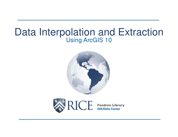 data interpolation and extraction